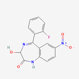 molecular formula C15H10FN3O4 B1621971 尼氟西泮 CAS No. 74723-10-7