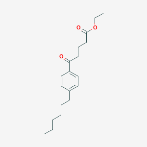 molecular formula C19H28O3 B162199 Ethyl 5-(4-hexylphenyl)-5-oxovalerate CAS No. 138247-14-0