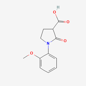 molecular formula C12H13NO4 B1621993 1-(2-Methoxyphenyl)-2-oxopyrrolidine-3-carboxylic acid CAS No. 618070-28-3