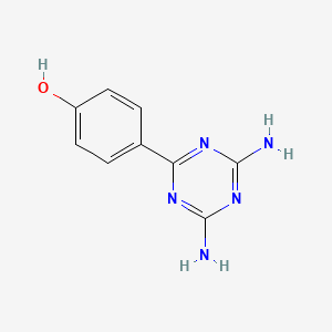 molecular formula C9H9N5O B1621999 4-(4,6-Diamino-1,3,5-triazin-2-YL)phenol CAS No. 25171-57-7