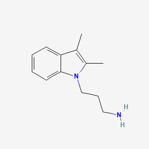 molecular formula C13H18N2 B1622010 3-(2,3-Dimethylindol-1-yl)propan-1-amine CAS No. 39971-86-3