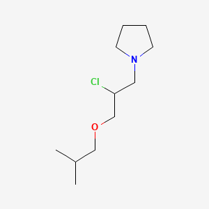 molecular formula C11H22ClNO B1622021 1-[2-Chloro-3-(2-methylpropoxy)propyl]pyrrolidine CAS No. 49571-02-0
