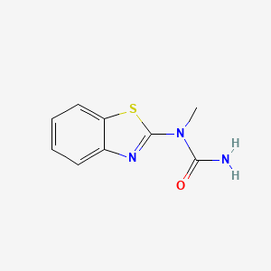 molecular formula C9H9N3OS B1622023 Urea, N-2-benzothiazolyl-N-methyl- CAS No. 53065-94-4