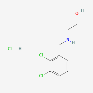 molecular formula C9H12Cl3NO B1622036 2-(((2,3-Dichlorophenyl)methyl)amino)ethanol hydrochloride CAS No. 74819-76-4