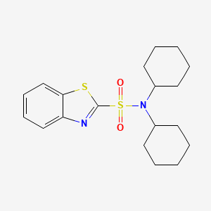 molecular formula C19H26N2O2S2 B1622045 N,N-Dicyclohexylbenzothiazole-2-sulphonamide CAS No. 85554-77-4