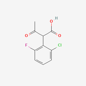 molecular formula C10H8ClFO3 B1622052 2-Acetyl-2-(2-chloro-6-fluorophenyl)acetic acid CAS No. 93839-18-0