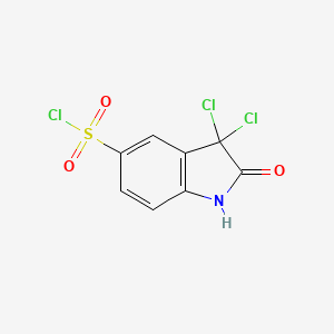 molecular formula C8H4Cl3NO3S B1622053 3,3-Dichloro-2-oxoindoline-5-sulfonyl chloride CAS No. 93783-15-4