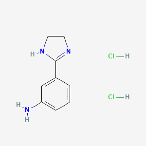 molecular formula C9H13Cl2N3 B1622055 3-(4,5-Dihydro-1H-imidazol-2-yl)aniline dihydrochloride CAS No. 94213-44-2