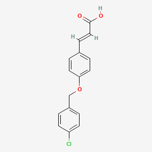 molecular formula C16H13ClO3 B1622103 (E)-3-(4-((4-Chlorobenzyl)oxy)phenyl)acrylic acid CAS No. 879642-82-7
