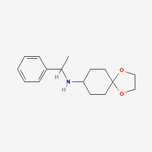 molecular formula C16H23NO2 B1622110 N-(1-phenylethyl)-1,4-dioxaspiro[4.5]decan-8-amine CAS No. 937796-19-5
