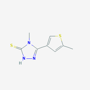 molecular formula C8H9N3S2 B1622117 4-methyl-5-(5-methylthien-3-yl)-4H-1,2,4-triazole-3-thiol CAS No. 588685-90-9