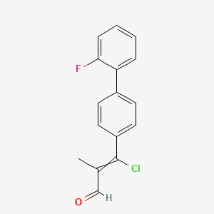 molecular formula C16H12ClFO B1622119 3-Chloro-3-[4-(2-fluorophenyl)phenyl]-2-methylprop-2-enal CAS No. 259252-07-8