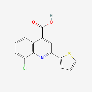 molecular formula C14H8ClNO2S B1622122 8-Chloro-2-(thiophen-2-yl)quinoline-4-carboxylic acid CAS No. 52413-56-6