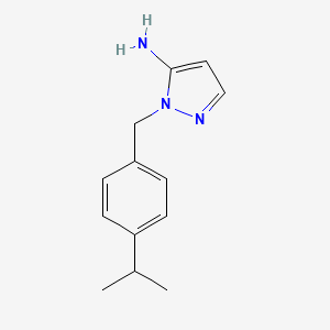 molecular formula C13H17N3 B1622160 1-(4-异丙基苄基)-1H-吡唑-5-胺 CAS No. 3524-29-6