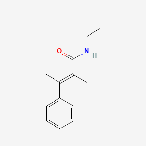 molecular formula C14H17NO B1622197 2-Butenamide, 2-methyl-3-phenyl-N-2-propenyl-, (E)- CAS No. 56604-91-2
