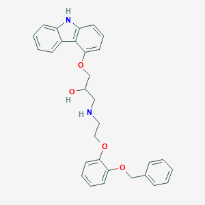 molecular formula C30H30N2O4 B016222 1-(9H-咔唑-4-yloxy)-3-[2-(2-苯甲氧基苯氧基)乙氨基]丙烷-2-醇 CAS No. 72955-92-1