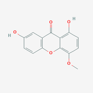 molecular formula C14H10O5 B162221 1,7-Dihydroxy-4-methoxyxanthone CAS No. 87339-76-2