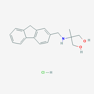 molecular formula C18H22ClNO2 B162222 1,3-Propanediol, 2-((9H-fluoren-2-ylmethyl)amino)-2-methyl-, hydrochloride CAS No. 133550-82-0