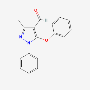 molecular formula C17H14N2O2 B1622254 3-甲基-5-苯氧基-1-苯基-1H-吡唑-4-甲醛 CAS No. 30241-46-4