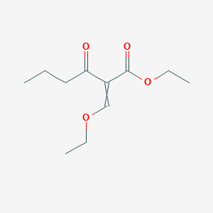 molecular formula C11H18O4 B162226 Ethyl 2-(ethoxymethylidene)-3-oxohexanoate CAS No. 125500-84-7