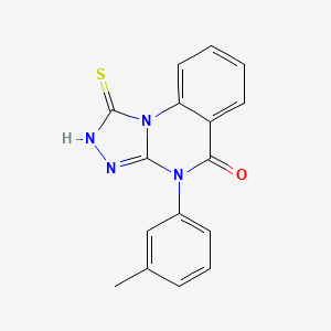 molecular formula C16H12N4OS B1622262 1-mercapto-4-(3-methylphenyl)[1,2,4]triazolo[4,3-a]quinazolin-5(4H)-one CAS No. 67442-91-5