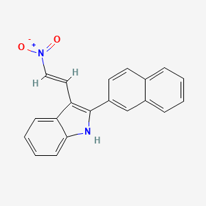 molecular formula C20H14N2O2 B1622278 2-(Naphthalen-2-yl)-3-(2-nitrovinyl)-1H-indole CAS No. 94464-02-5