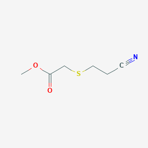 molecular formula C6H9NO2S B1622324 Methyl 2-[(2-cyanoethyl)thio]acetate CAS No. 60785-76-4
