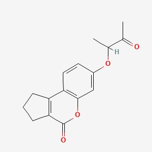 molecular formula C16H16O4 B1622339 7-(1-methyl-2-oxopropoxy)-2,3-dihydrocyclopenta[c]chromen-4(1H)-one CAS No. 314743-56-1