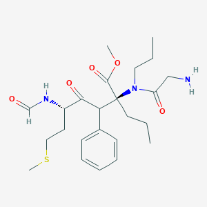 molecular formula C24H37N3O5S B162234 N-Formylmethionyl-dipropylglycyl-phenylalanine methyl ester CAS No. 136427-57-1