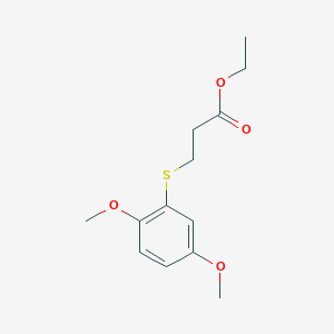 molecular formula C13H18O4S B1622346 Ethyl 3-[(2,5-dimethoxyphenyl)thio]propanoate CAS No. 255377-87-8