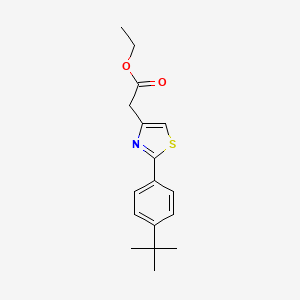 molecular formula C17H21NO2S B1622348 Ethyl 2-{2-[4-(tert-butyl)phenyl]-1,3-thiazol-4-yl}acetate CAS No. 680215-69-4