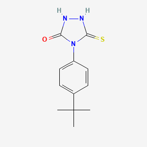 molecular formula C12H15N3OS B1622351 4-[4-(tert-butyl)phenyl]-5-mercapto-2,4-dihydro-3H-1,2,4-triazol-3-one CAS No. 680217-67-8