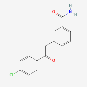 molecular formula C15H12ClNO2 B1622357 3-[2-(4-Chlorophenyl)-2-oxoethyl]benzamide CAS No. 465514-87-8