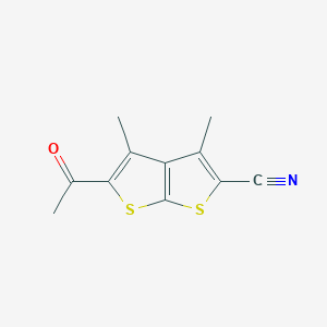 molecular formula C11H9NOS2 B1622358 5-Acetyl-3,4-dimethylthieno[2,3-b]thiophene-2-carbonitrile CAS No. 845266-23-1