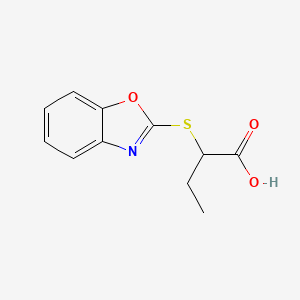 molecular formula C11H11NO3S B1622362 2-(1,3-Benzoxazol-2-ylthio)butanoic acid CAS No. 339551-18-7