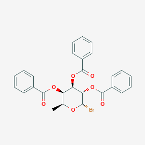 molecular formula C27H23BrO7 B162238 2,3,4-Tri-O-benzoylfucopyranosyl bromide CAS No. 131897-73-9