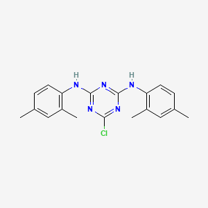 molecular formula C19H20ClN5 B1622384 6-chloro-N,N'-bis(2,4-dimethylphenyl)-1,3,5-triazine-2,4-diamine CAS No. 374101-00-5