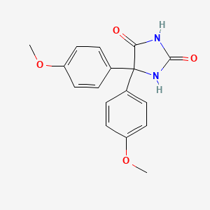 molecular formula C17H16N2O4 B1622395 5,5-Bis(4-methoxyphenyl)imidazolidine-2,4-dione CAS No. 2402-44-0