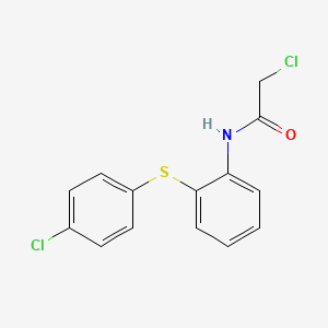 molecular formula C14H11Cl2NOS B1622398 2-chloro-N-{2-[(4-chlorophenyl)sulfanyl]phenyl}acetamide CAS No. 77711-81-0