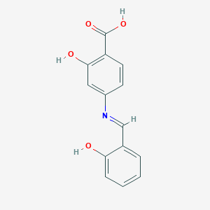 molecular formula C14H11NO4 B1622402 Benzoic acid, 2-hydroxy-4-[[(2-hydroxyphenyl)methylene]amino]- CAS No. 71530-61-5