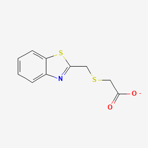 molecular formula C10H8NO2S2- B1622409 [(1,3-Benzothiazol-2-ylmethyl)thio]acetic acid CAS No. 99184-85-7