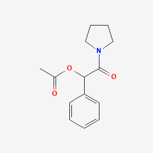 molecular formula C14H17NO3 B1622435 1-[(Acetyloxy)phenylacetyl]-pyrrolidine CAS No. 73200-21-2