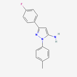 molecular formula C16H14FN3 B1622438 3-(4-fluorophenyl)-1-(4-methylphenyl)-1H-pyrazol-5-amine CAS No. 618092-86-7