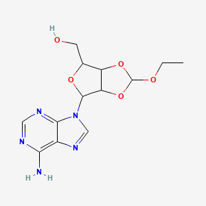 molecular formula C13H17N5O5 B1622458 [6-(6-amino-9H-purin-9-yl)-2-ethoxytetrahydrofuro[3,4-d][1,3]dioxol-4-yl]methanol CAS No. 175203-92-6