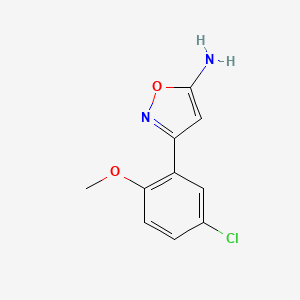molecular formula C10H9ClN2O2 B1622463 3-(5-Chloro-2-methoxyphenyl)-1,2-oxazol-5-amine CAS No. 501116-39-8