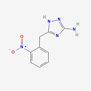 molecular formula C9H9N5O2 B1622464 5-[(2-nitrophenyl)methyl]-1H-1,2,4-triazol-3-amine CAS No. 502686-25-1