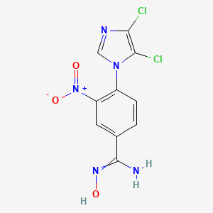molecular formula C10H7Cl2N5O3 B1622465 4-(4,5-dichloro-1H-imidazol-1-yl)-N'-hydroxy-3-nitrobenzenecarboximidamide CAS No. 649665-53-2