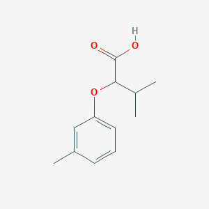 molecular formula C12H16O3 B1622467 3-甲基-2-(3-甲基苯氧基)丁酸 CAS No. 63403-11-2