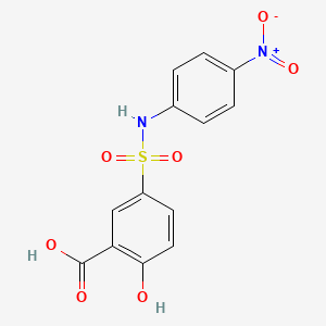 molecular formula C13H10N2O7S B1622472 2-Hydroxy-5-(4-nitro-phenylsulfamoyl)-benzoic acid CAS No. 62547-14-2