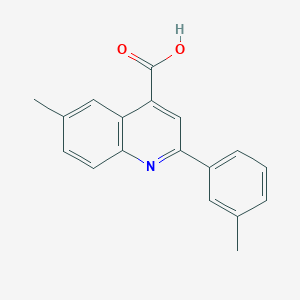 molecular formula C18H15NO2 B1622475 6-Methyl-2-(3-methylphenyl)quinoline-4-carboxylic acid CAS No. 438216-68-3